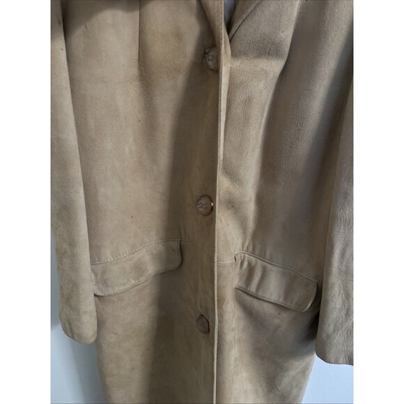 Women’s Camel Suede Trench Coat, Unbranded, No Tag - Picture 5 of 14